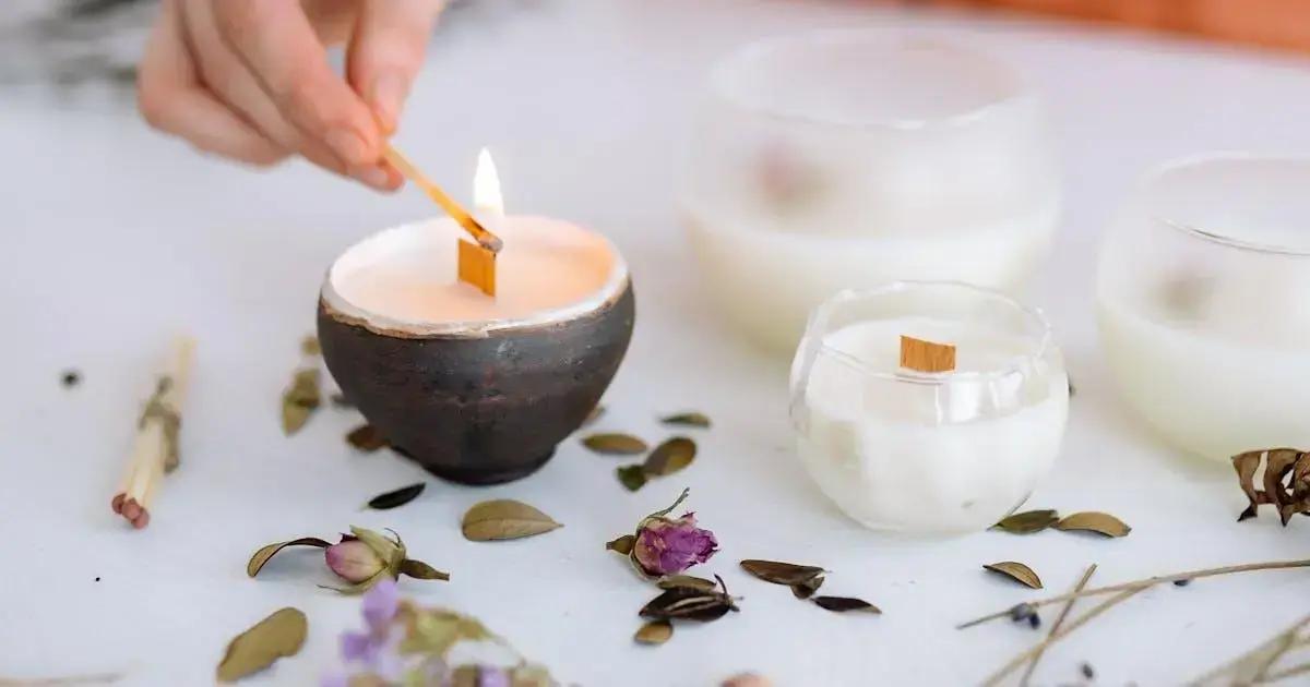 Uso da Vela Lavanda em Meditações